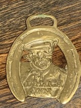 Vintage Horse Brass Medallion Ornament JAMAICA INN Pirate Horseshoe Cottagecore - £15.74 GBP