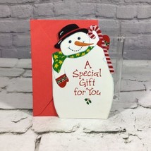 American Greetings Die Cut Snowman Christmas Card  - $5.93