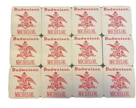Michelob Budweiser Card Coasters vintage 1980s 12 Piece Lot - £3.99 GBP