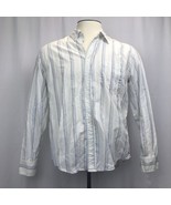 Aeropostale Mens Dress Shirt Blue White Stripe Long Sleeve Button Up Siz... - $236.98 MXN