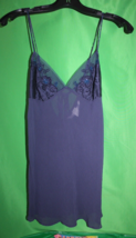 Victoria&#39;s Secret Blue Semi Sheer Women&#39;s Silk Lingerie Slip Size Small - £27.68 GBP