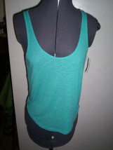 Women&#39;s/Jrs Nollie Lightweight Ribbed Baggy Casual Tank Top Teal Green New $19 - £7.83 GBP