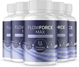 (5 Pack) Flow Force Max - Vegan, Male Vitality Supplement Pills - 300 Ca... - £94.45 GBP