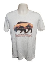 Terry Biscon Ranch Cheyenne Thats How We Always Done It Mens M Light Gray TShirt - £15.90 GBP