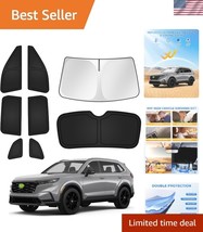 Luxury 8PCS Window Sun Shade Set for Honda CR-V 2023-2026 | Black Privac... - $97.49