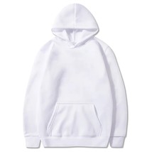 Fashion Men&#39;s Casual Hoodies Pullovers Sweatshirts Top Solid Color White - £13.31 GBP