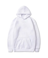 Fashion Men&#39;s Casual Hoodies Pullovers Sweatshirts Top Solid Color White - £13.36 GBP