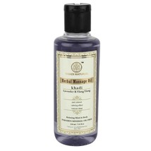 Low Cost Khadi Natural Lavender &amp; Ylang massage Oil 210 ml Ayurvedic Body - £17.56 GBP