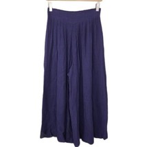 Melrose | Navy Blue Crinkled Cropped Culotte Pants, size small - $29.02