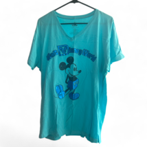 Walt Disney World Teal Mickey Mouse XL Shirt - £9.11 GBP