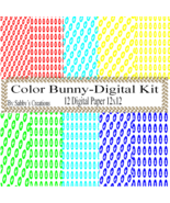 Bunny Digital Kit-Digtial Paper-Egg-Bunny-Art Clip-Gift Tag-Jewelry-back... - $37.30 MXN