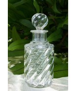 6.25&quot; Tall SWIRL Clear Perfume/Cologne Bottle~Pontil Mark~Old~Heavy~Coll... - £53.82 GBP