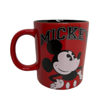 Disney Mickey Mouse Classic Pose Red Coffee Ceramic Mug 14 oz. - £7.45 GBP