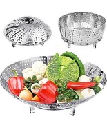 Stainless Steel Vegetable Fruit Steamer Punching Food Drain Bowl Basket ... - $29.97 CAD