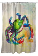 Betsy Drake Teal Crab Shower Curtain - £87.04 GBP