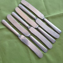 6 Dinner Knives Warranted Solid Yourex Silver Associated Silver Co Plain... - $14.84