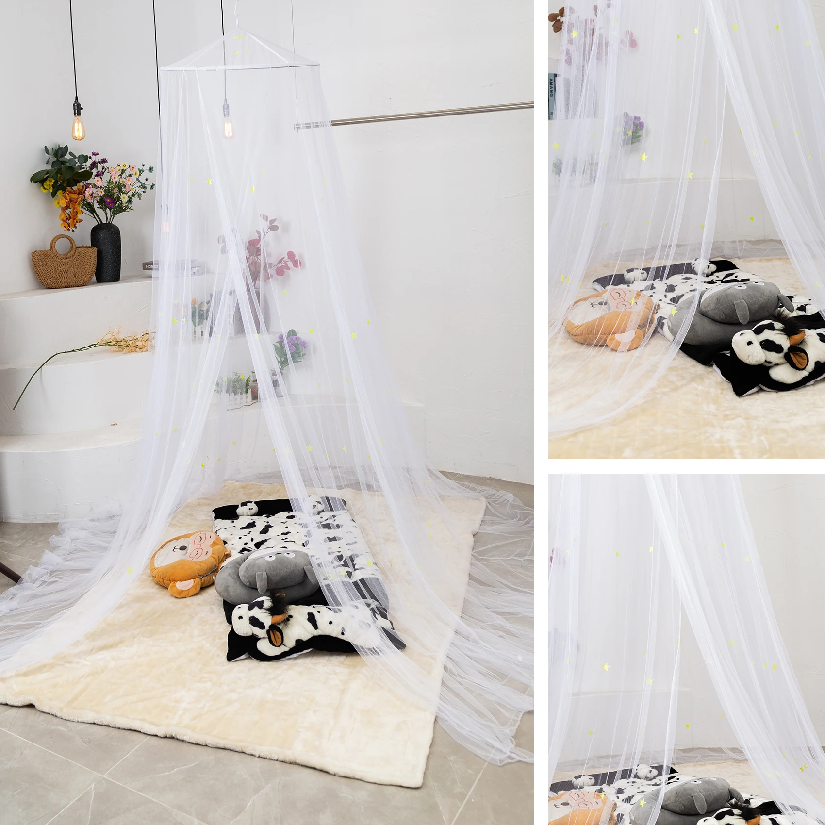Play Hanging Canopy for Play Room Decor  Bed Curtain for Nursery Luxury Anti-mos - £23.29 GBP