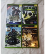 4 Xbox Game Lot Halo Combat Evolved, Hulk, Medal of Honor, Full Spectrum... - £21.91 GBP