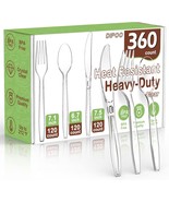 360 Count Plastic Silver Ware Heavy Duty, 120 Forks, 120 Spoons, 120 Kni... - £31.56 GBP