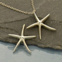 Sterling Silver Starfish Bead - Starfish Pendant 24x23mm - £13.20 GBP