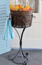 Southern Living At Home Beverage Holder &amp; Stand 34&quot; H13&quot; Bucket Diameter... - £47.81 GBP