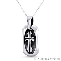 Fusilly / Passion Medieval Cross Oxidized .925 Sterling Silver Religious Pendant - £23.68 GBP+
