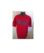 MEN&#39;S GUYS FOX RACING TEE T-SHIRT RED GRAY/ BLUE PRINT LOGO ON CHEST NEW... - $342.49 MXN
