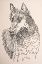 Belgian Sheepdog Dog Art Print #25 Stephen Kline adds your dogs name fre... - $49.95