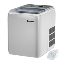 Portable Countertop Ice Maker Machine 44Lbs/24H Self-Clean w/Scoop Silver - £174.33 GBP