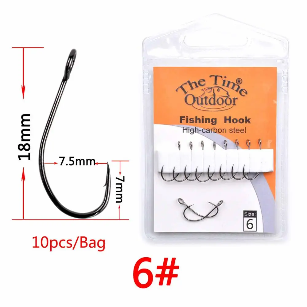 THE TIME BRAND Big Ring lure hook for metal spoon lures and spinner bait Barbed  - £24.97 GBP