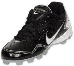 BOY&#39;S YOUTH NIKE KEYSTONE LOW (GS) ATHLETIC SHOES/CLEATS BLACK  011 NEW $43 - $32.99