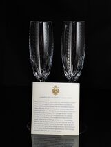 Faberge Bristol Clear Crystal Champagne Flutes NIB - $445.50