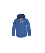 MEN&#39;S GUYS MODERN AMUSEMENT MINI ETHNIC HOODED L/S WOVEN TEE T SHIRT BLU... - $848.61 MXN