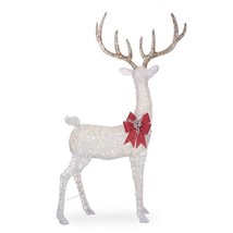 Home Accents Holiday 8.5  Polar Wishes Giant White Deer w/Bow - £117.31 GBP