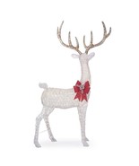 Home Accents Holiday 8.5  Polar Wishes Giant White Deer w/Bow - £116.76 GBP
