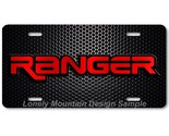 Ford Ranger Inspired Art Red on Mesh FLAT Aluminum Novelty Car License T... - £14.07 GBP