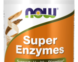 Now Foods SUPER ENZYMES Papain Bromelain Pancreatin Betaine HCL 90 Capsules - $16.49
