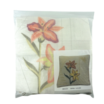 FW Crafts Royal Lilies RK 4125 Needlepoint Kit Pillow 14&quot; x 14&quot; - $44.95