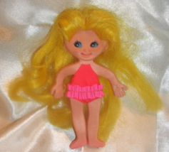 Vintage 1969 IDEAL FLATSY Doll Blonde Hair Bathing Swim Suit - $9.89