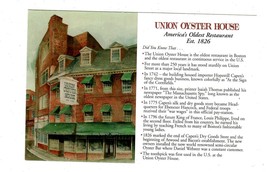 Union Oyster House , Boston Mass. - Postcard - £1.75 GBP