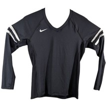 Womens Nike Dri Fit Running Athletic Fitted Shirt Medium Black Long Slee... - $35.99