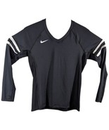 Womens Nike Dri Fit Running Athletic Fitted Shirt Medium Black Long Slee... - £28.30 GBP