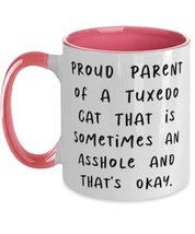 Brilliant Tuxedo Cat Two Tone 11oz Mug, Proud Parent of a Tuxedo Cat That is Som - £15.60 GBP