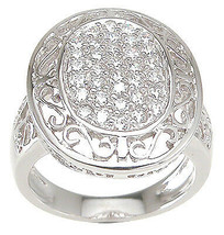 0.75 Carat Womens Sterling Silver Antique Style Fashion Ring Size 5-9 - £46.65 GBP