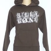 GUYS MEN&#39;S BILLABONG HOODIE BROWN BILLABONG LOGO PRINT ACROSS CHEST NEW $60 - $46.99