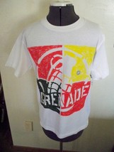MEN&#39;S GUYS GRENADE TEE T SHIRT WHITE HUGE 4-SQUARE GRENADE LOGO NEW $23 - $14.99