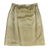 Tombolini Womens Skirt Size 44 Gold Silk Blend Skirt - £30.44 GBP