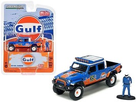 2021 Jeep Gladiator Pickup Truck #35 &quot;Gulf Oil&quot; and Driver Figure Limited Editi - £20.07 GBP