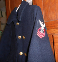 Sailor Jacket Boys Coat Blue Wool Coat Boy&#39;s Winter Coats  Size 6 - £59.95 GBP