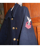 Sailor Jacket Boys Coat Blue Wool Coat Boy&#39;s Winter Coats  Size 6 - £59.87 GBP